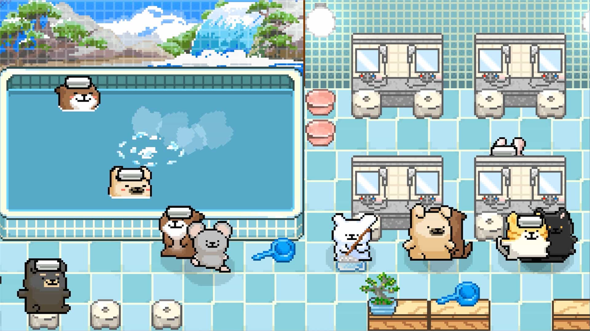 线条小狗：动物温泉-Maltese\'s Fluffy Onsen