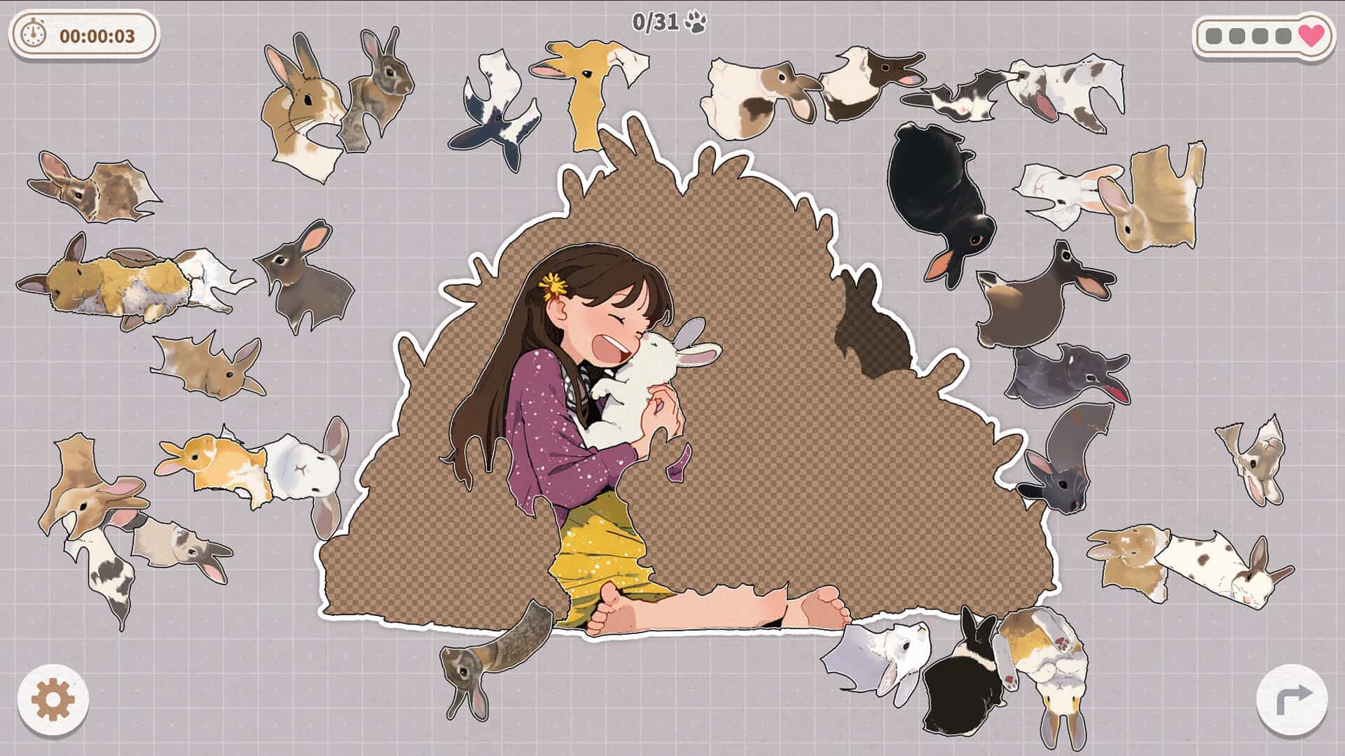 挤在一起的兔兔-Bunnies Huddled Together