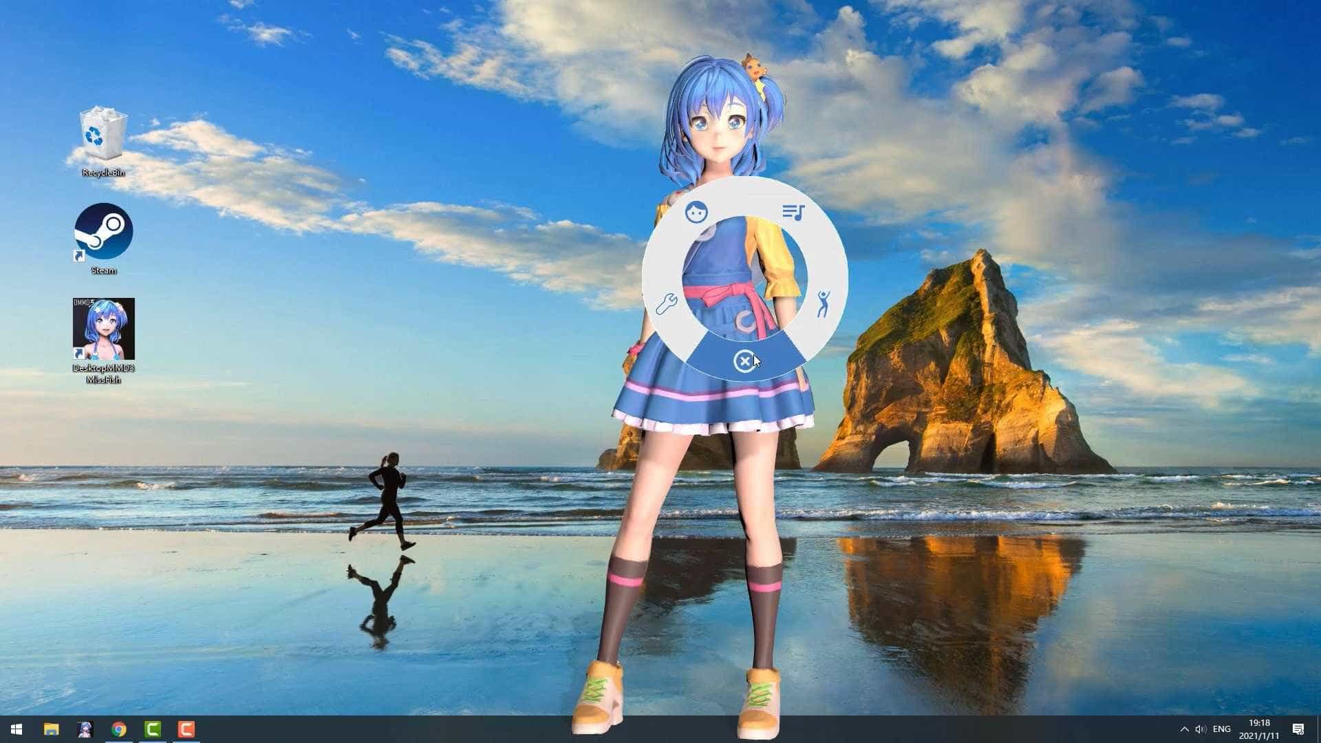 桌面萌娘3鱼鱼小姐(赠送整合集成百+款-模型+音乐舞蹈）-2